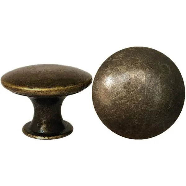 10 st Vintage Dörrlåda Knoppar 30mm Antik Mässing Kök Stuga