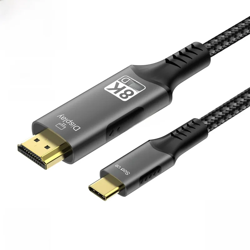 AliExpress - USB C naar HDMI-kabel 8K@60Hz 4K@120Hz Type C naar HDMI-compatibele HDTV-kabel voor TV-converter MacBook Air iPad USB-C HDMI-adapter