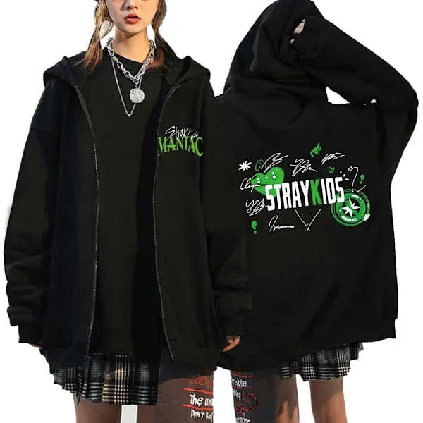 Koreansk stjärna Stray Kids sångargrupp hoodie herr hoodie svart13 Svart 13 XS