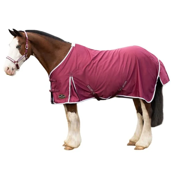 Gallop Standard-Neck Häst Sommartäcke 7 ́ Vinröd