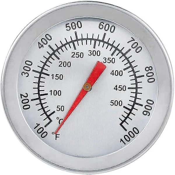 Grilltermometer, Rostfritt Stål Ugnstermometer Upp Till 500°C/1000°F Analog Display Termometer-WELLNGS