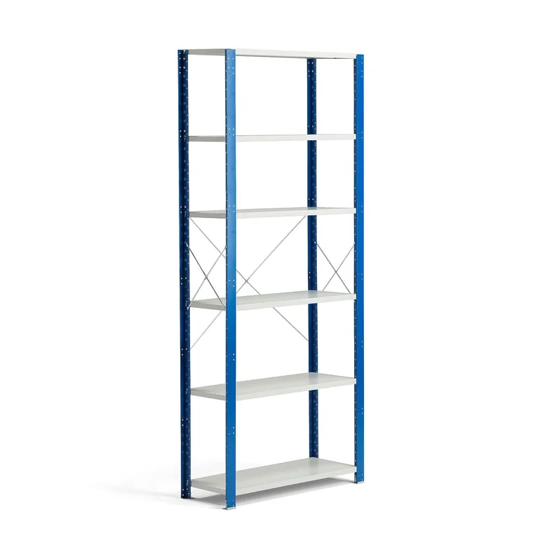 Flexibelt hyllställ för lagerhyllor - 2500x1065x500mm - Ljusgrå/RAL 7035