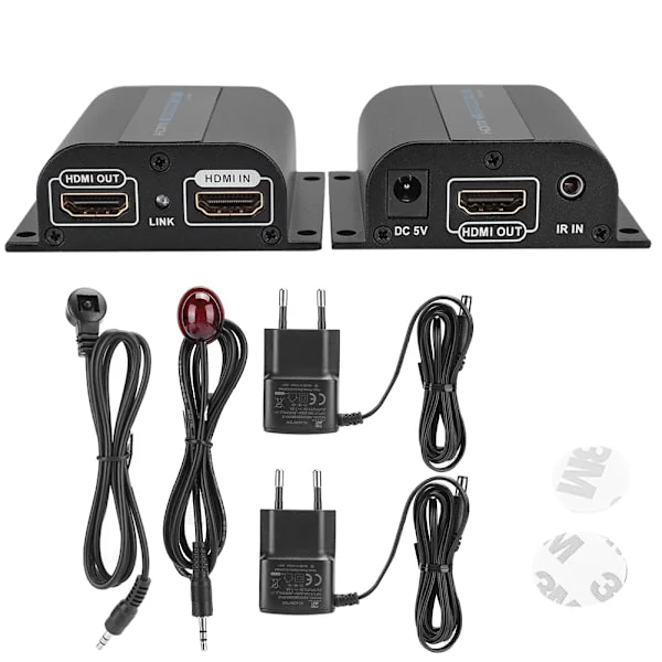 HD till RJ45 Enkel nätverkskabel 60M Infraröd IR Loop Output Extender LKV372Pro 100-220V Matningsspänning EU-kontakt