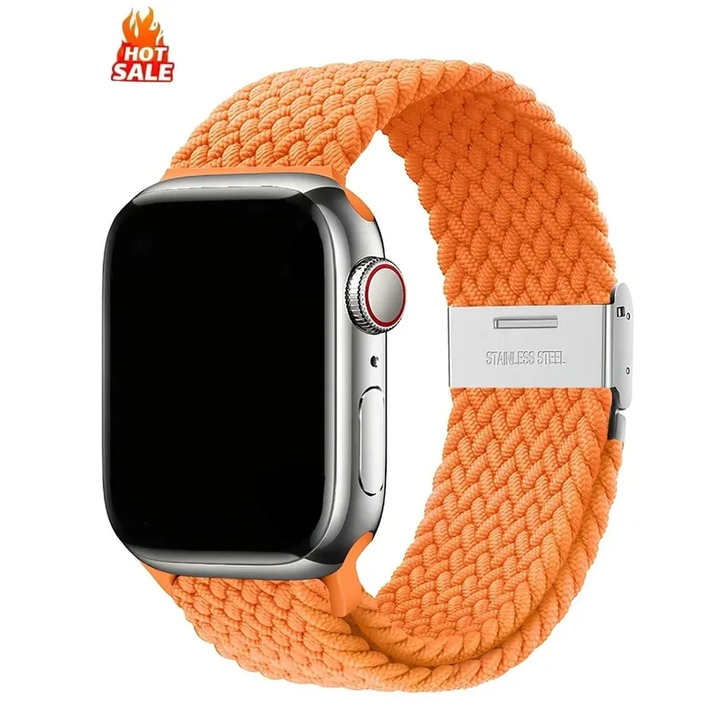 AliExpress - Geflochtenes Armband für Apple Watch 46mm 44mm 40mm 45mm 42mm 41mm 38mm mit Schnalle, kompatibel mit iWatch Series SE 10 7 3 6 8 9 Ultra 