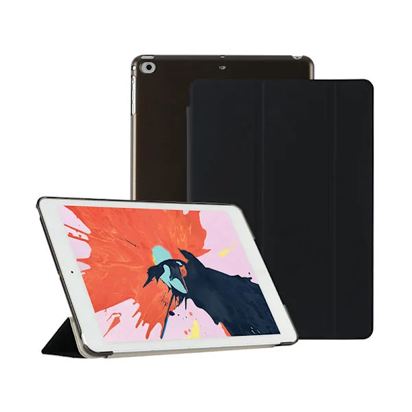 Passar iPad 10.2 skyddsfodral, Air34 läderfodral, Pro11 Apple surfplatta intelligent sleep hårt skal svart{F2}