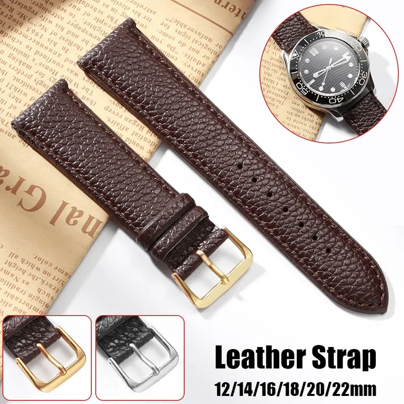 AliExpress - Bracelet de montre en cuir PU 12mm 14mm 16mm 18mm 20mm 22mm bracelet de montre pour femmes bracelet de montre Ultra-mince ceinture de 