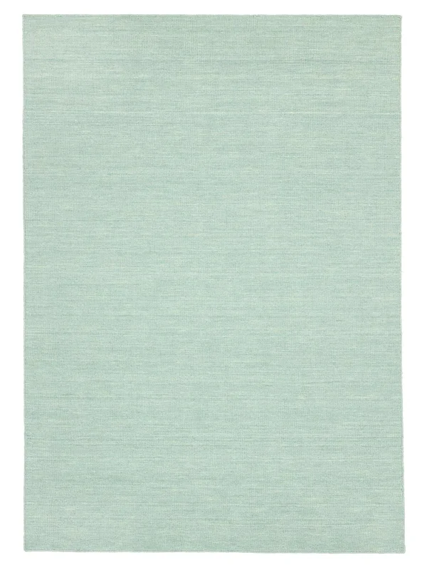 Handloom Flat 140X200 Mały Miętowa Zieleń Jednobarwny Dywan Wełniany