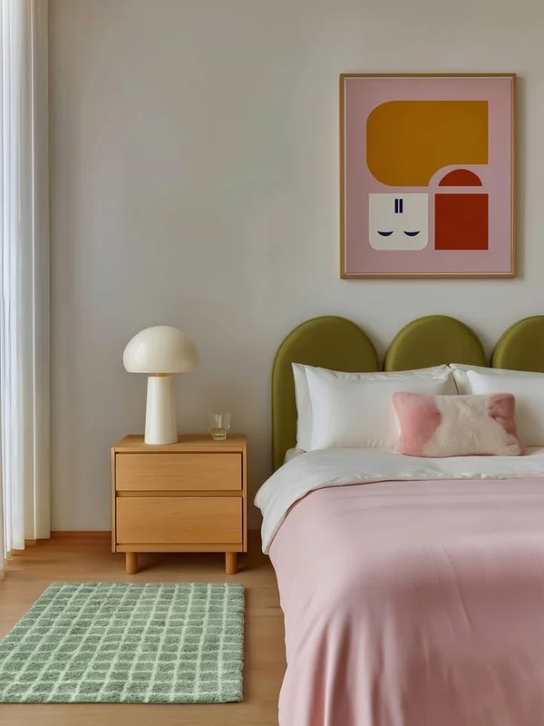 Linn Badmatten 60X90 Groen/Mintgroen Katoen Wasbaar