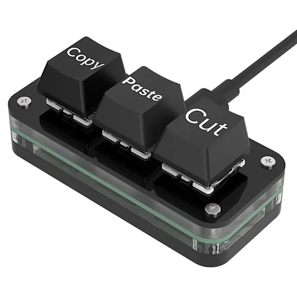RGB 3-tasters minitastatur programmerbart makrotastatur Type-C tilpassbart mekanisk gamingtastatur for e-sport gaming nettbrett