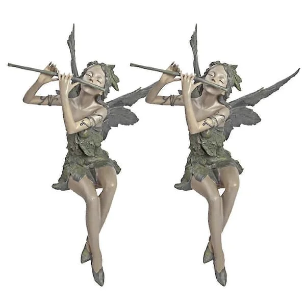 Flute Fairy Garden Yard Home Decor Sculpture Resin Crafts
