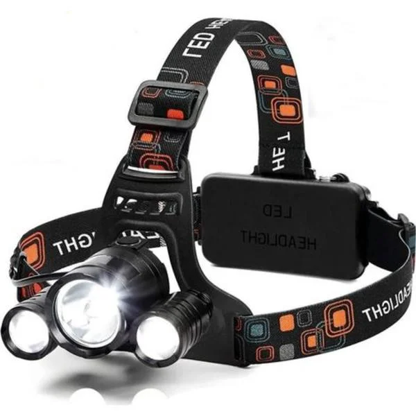 6000 Lumen LED Hodelykt - 4 Moduser - 18650 Oppladbart Batteri - Vanntett - for Jakt, Løping