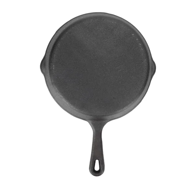 Støbejernspande Jævn Varmefordeling Forbehandlet Støbejern Nem Madlavning Støbejernspande til Grill Ovn Broiler 10cm/3.9in