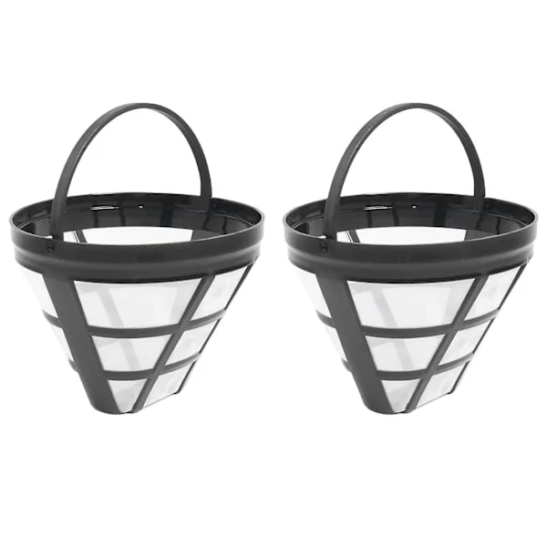 2-pack No.4 Reusable Coffee Brewer Basket Filter for Ninja Filter, Fits Most 8-12 Cup Basket Drip Coffee-FM-