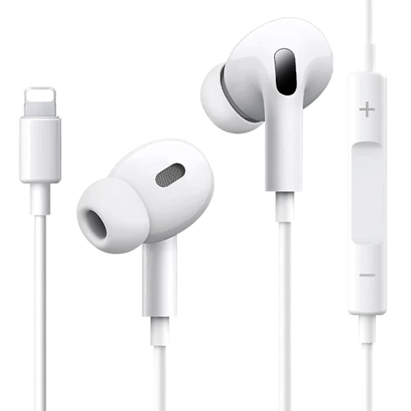 Trådbundna iPhone Hörlurar Stereo In-Ear Hörlurar (Inbyggd Mikrofon Volymkontroll) Kompatibla med iPhone 14/14 Plus/14 Pro Max/13/12/Mini/11/X/XR/XS/8