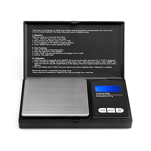 Digital fickvåg, 500 x 0.01g, fickvåg Finvåg Digitalvåg Guldvåg myntvåg