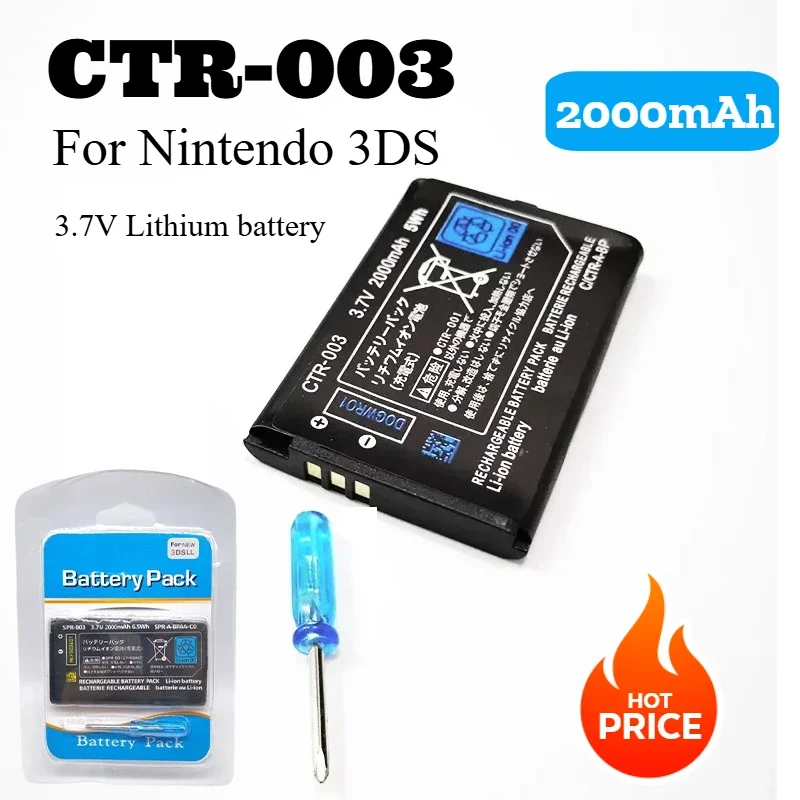 AliExpress - CTR-003 Ersatzakku 2000 mAh Akkus für Nintendo Switch Pro Wireless 3DS 2DS XL Gamepad Controller Eingebaute Zelle