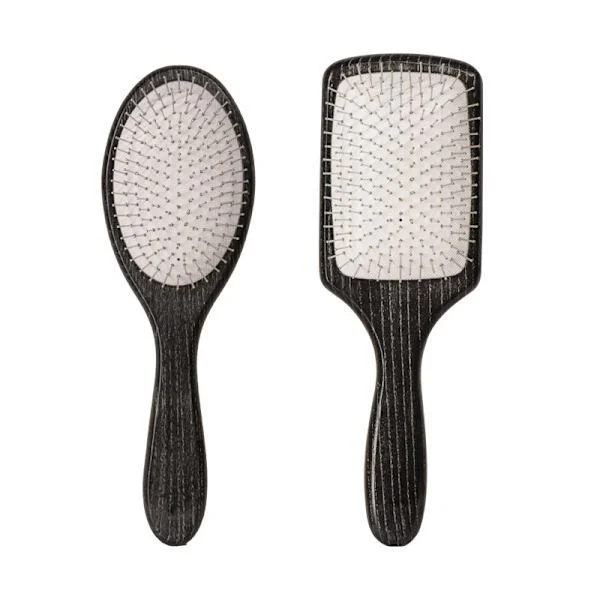 Paddle Brush with Metal Bristles - Hair Brush for Women/Men/Kids to Detangle and Massage, Anti-static, Best for All Hair Types (2 Pack)