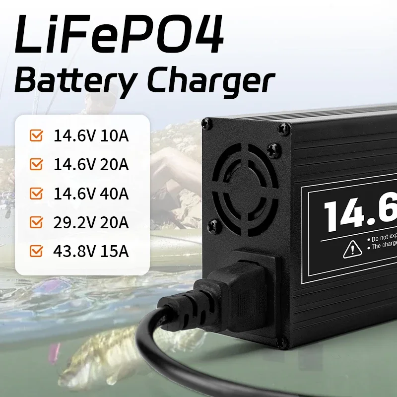 AliExpress - Chargeur pour batterie LiFepo4 14.6V 29.2V 43.8V 10A/20A/30A Chargeur de batterie LiFePO4 pour batterie LiFePO4 12V, 24V, 36V