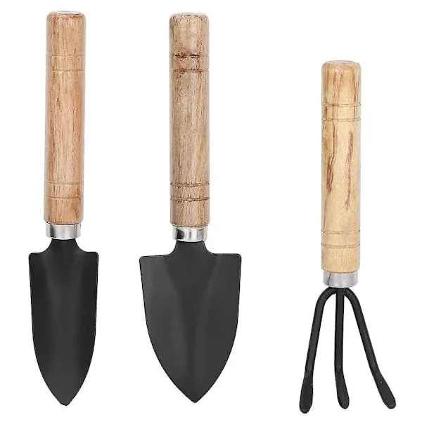 3 stk Mini Hageverktøy Sett Plante Hageverktøy Hage Spade Tre Tannede Spade Klo Rake Spade Blomster Planting Verktøy Potting Håndverktøy
