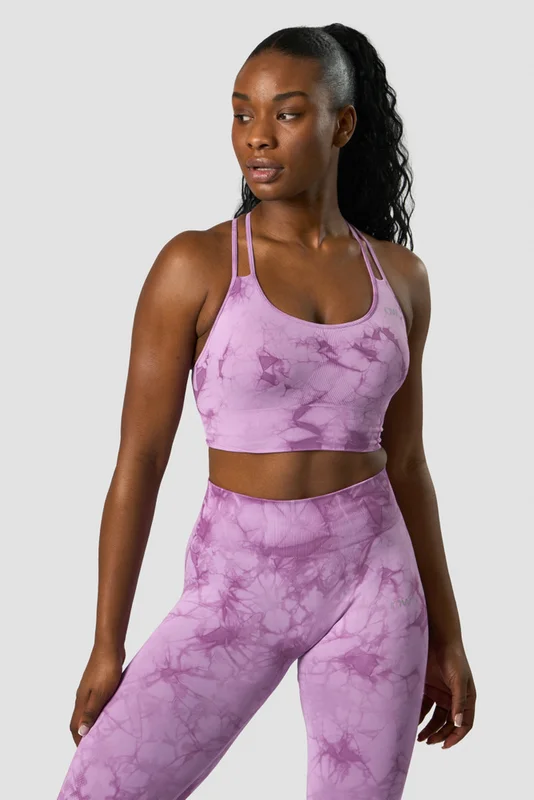 ICANIWILL - Define Seamless Tie Dye Sports Bra Lavender - Dame - ICIW