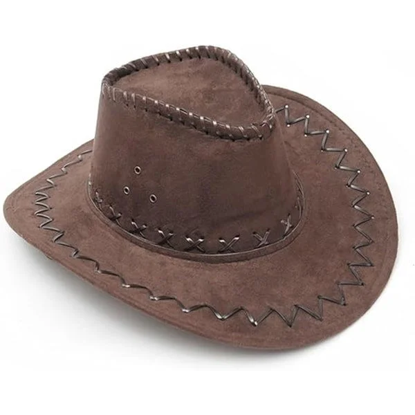 Cowboy-hattu narulla Western Cowboy-hattu Naamiaisasut Aito Gunslinger-hattu Mokkanahkainen Cowboy-hattu miehille naisille