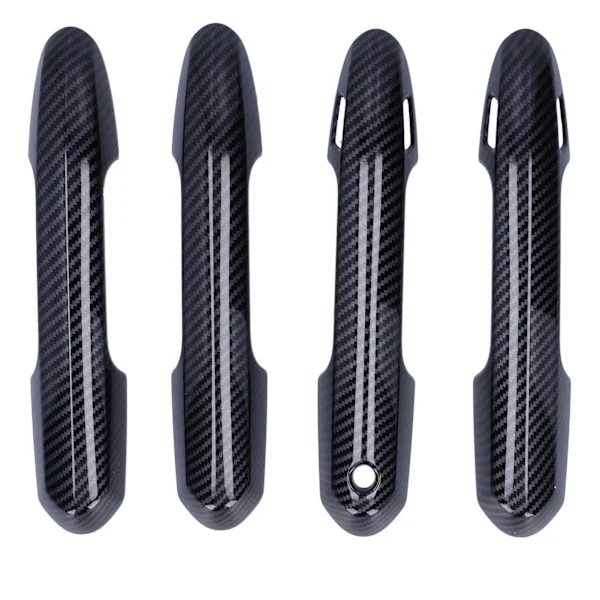 4 stk. Dekorlister for dørhåndtak i karbonfiber-stil, passer for RAV4 2019‐2021