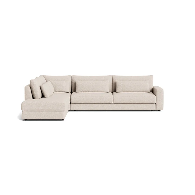 Sevilla Ecksofa, links, Loop Dunkelblau, modernes Design, bequeme Polsterung, hochwertige Federung für hohen Sitzkomfort, Höhe 85cm, zeitlos
