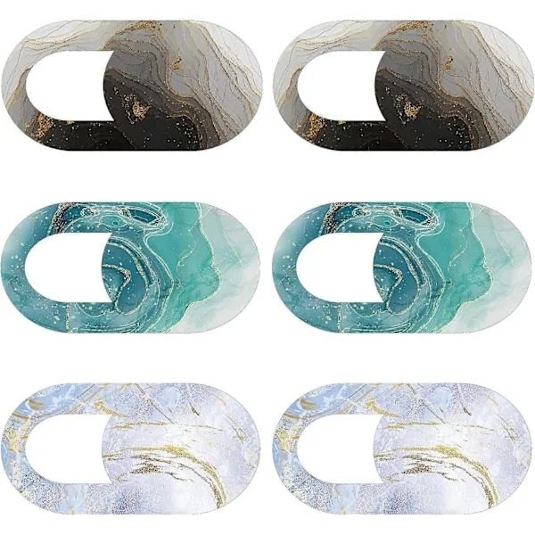 Stone Grain A 6-pak Webcam Cover Lille Webcam Cover Tyndeste Webcam Cover Velegnet til bærbare computere, smartphones, tablets og