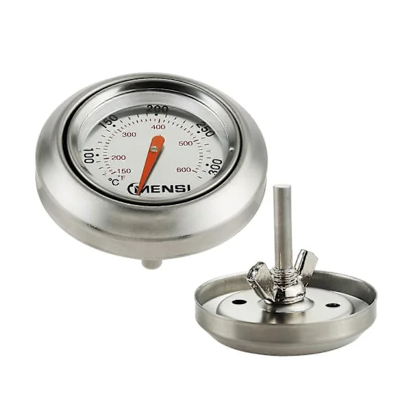 Temperaturmåler for Weber Traveller utendørsgriller BBQ Grill Innebygd lokktermometer for kull utendørsgriller Pit Wood Smoker-In