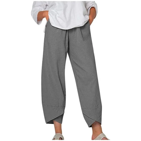 Hør Bukser Dame 7/8 Yoga Bukser, L_yux