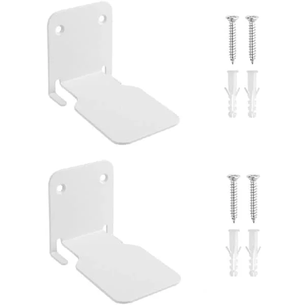Invisible Floating Stainless Steel Bookshelves Book Holder Organizer (White)