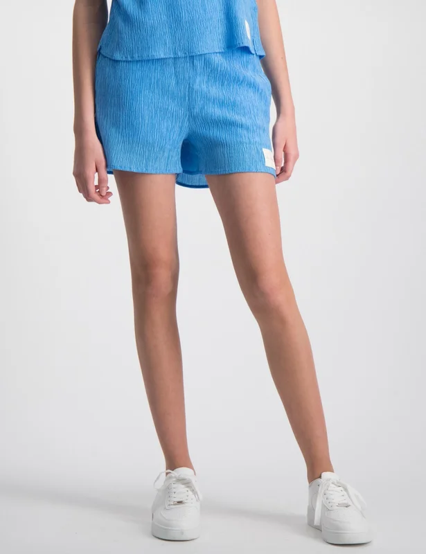 Calvin Klein CRINKLE PAPERBAG SHORTS Blå Shorts Tjej - Kids Brand Store