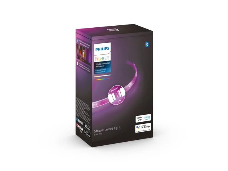 Philips Hue Lightstrip Plus v4 LED strip Tilbygning, 1 m, Belysning