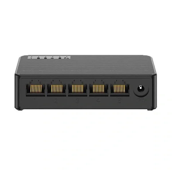 [CA] Nätverksswitch Mini 5-portars Ethernet-switch 100 Mbps Högpresterande Smart Switch RJ45 Hub Internetinjektor, EU-kontakt (FMY)
