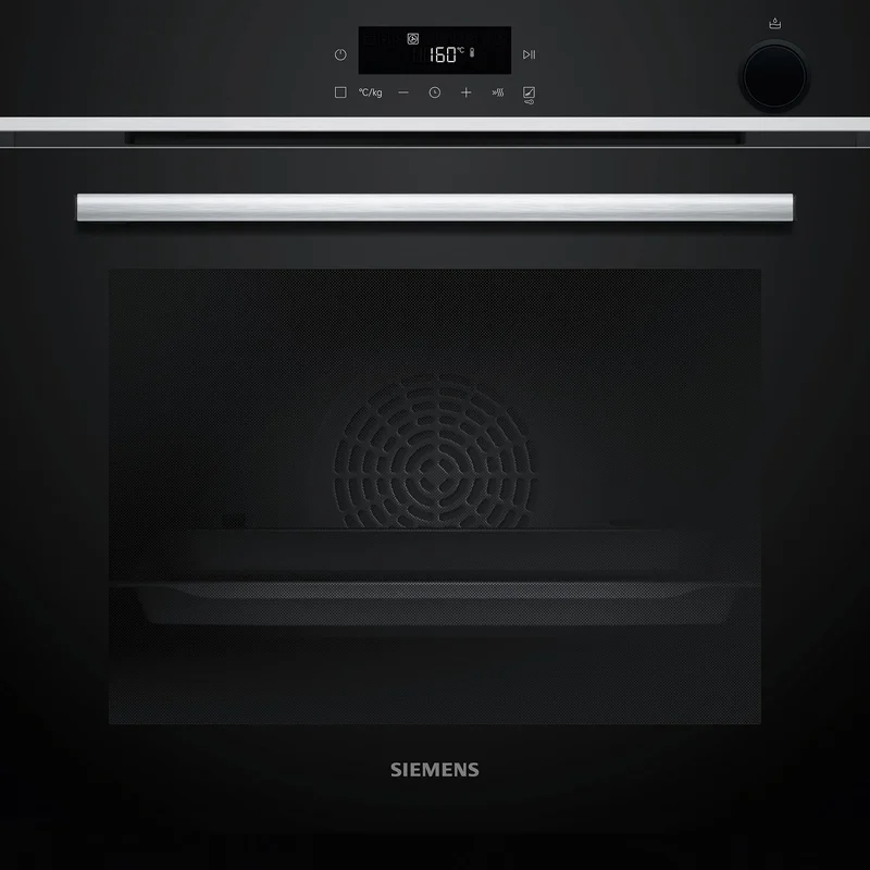 Siemens HR532GBS3 iQ300 indbygget ovn med dampfunktion 60 × 60 cm, rustfrit stål - Sort og stål | KitchenOne