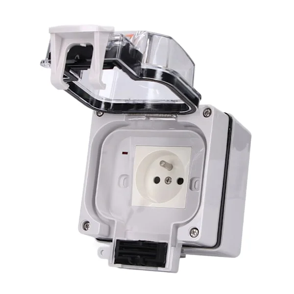 Socket IP66 Waterproof Wall Mounted Power Outlet Box French Standard 250V 16A