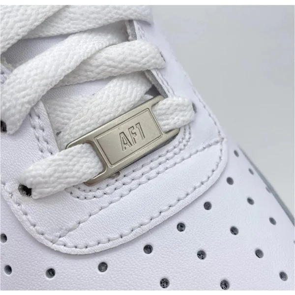 Sneaker Tags Mat Sølv Egnet Til AF1 | Metal | Skotilbehør - Snørebånd - Lace Locks