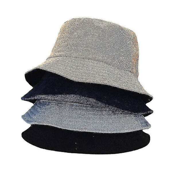 Höst-Vinter Bucket Hat Solid Fiskehatt Corduroy Solhatt Vändbar Hip-Hop Keps Vikbar Billig Jakthatt Fiskehatt