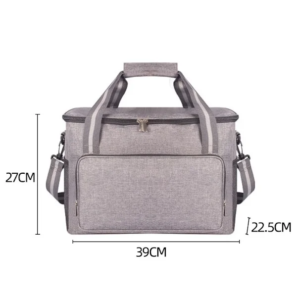 Stor Kylväska Shoppingväska Mjuk Isolerad Picknick Familje Kylväska, Termisk Lunchväska Kylväska för Arbete Strand Picknick Camping 24L