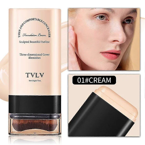 TVLV creme stick foundation (med børste), Essence highlighting stick, langtidsholdbar concealer stick