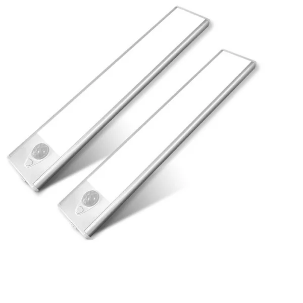 2 st Trådlös Uppladdningsbar Köksbänksbelysning, 21 cm 1500mAh LED-list Dimbar Garderobsbelysning, Trefärgsinställning