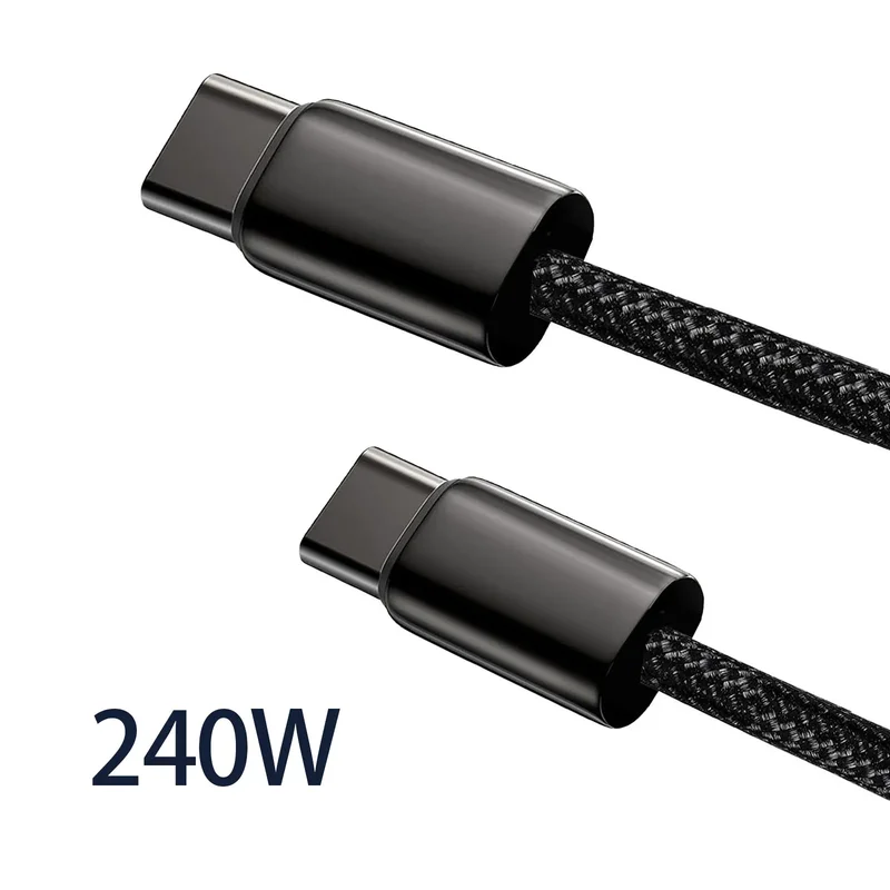 AliExpress - Câble de charge rapide PD3.1 240 W/100 W pour iPhone17/16/15, Samsung S24/23/22, iPad Pro, Macbook Pro, câble durable tressé en nylon.
