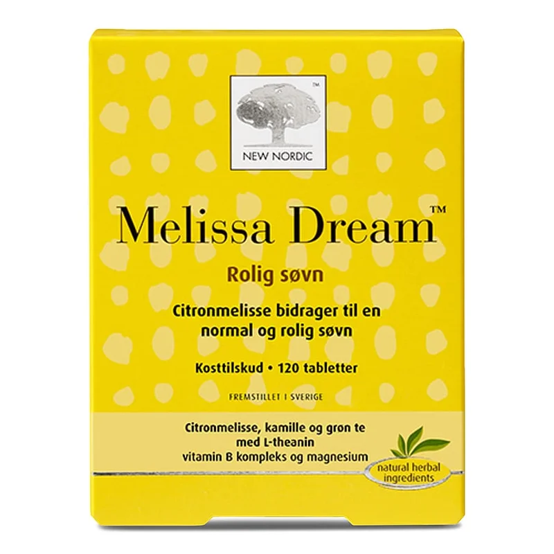 New Nordic Melissa Dream 120 tabl., Sport & Velvære, Søvn & Meditation, Kosttilskud Til Søvn