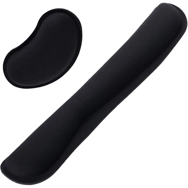 Gel Tastatur Håndleddsstøtte og Mus Håndleddsstøtte, Ergonomisk Håndleddsstøtte, Sklisikker Tastatur Mus Håndleddsstøtte Kit Datatilbehør (44x8.5x2cm)