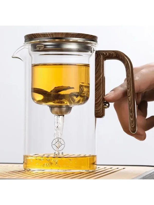 AliExpress - Glas Teekanne Wasserkocher Infuser 520ML/720ML Teekanne Wasser Trennung Innen Magnet One Click Magnetische schalter Tee Filtration Tasse 