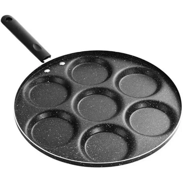 Pannkakspanna, 7-håls Blinipanna Mini crêpespanna Non-stick Stekpanna Mini pannkaksmaskin (FQ)_tfrf