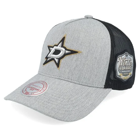 Mitchell & Ness - NHL Harmaa trucker Lippis - Hatstore Exclusive x Dallas Stars Vintage Grey Heather Trucker @ Hatstore