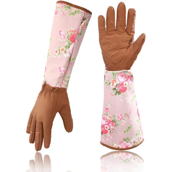 Hage Rose Skinn Hansker Kvinner Utvidede Pro Hansker Rose Beskjæring Hage for Mamma og Bestemor Hagegaver (