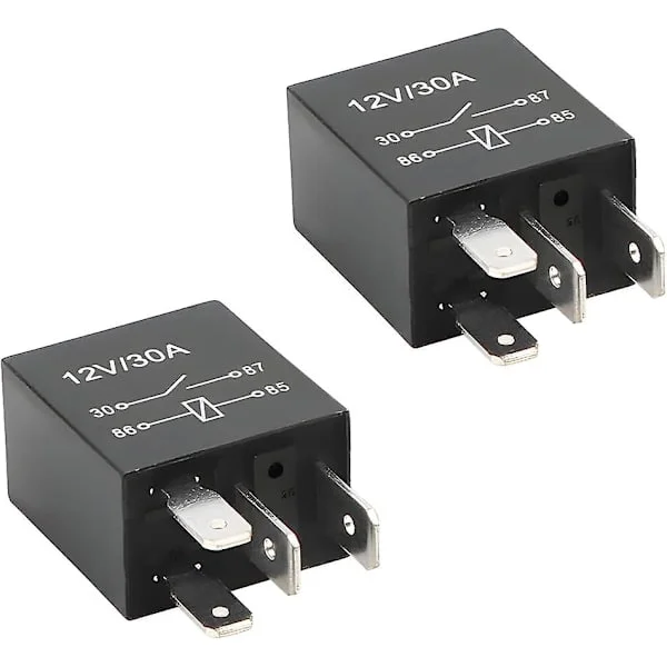 4-napainen 12V 30A rele monitoiminen autojen rele raskas vakiorele auton moottorille, yleiskäyttöinen varaosa