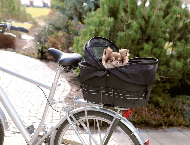 Trixie - Cykelkorg Upp till 6 kg - För Breda Pakethållare- Cykla med hund, cykelkorgar på Doggie.se